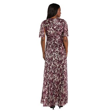 Women's R&M Richards Metallic Printed Maxi Dress