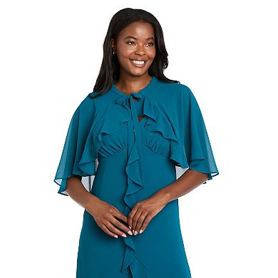 Women's R&M Richards 2-Piece Short Chiffon Capelet & Dress Set