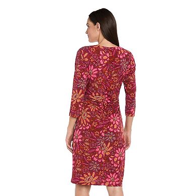 Women's R&M Richards Short Printed Wrap Dress