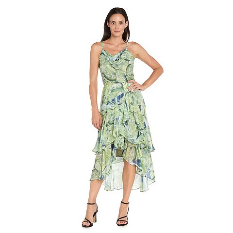 Женские платья R&M Women's R&M Richards Tiered Ruffle High-Low Dress