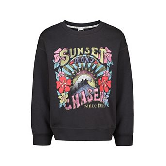 Girls 7-16 Roxy Sunset Chaser Graphic Crew Sweatshirt