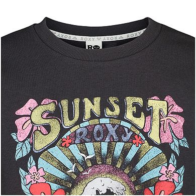 Girls 7-16 Roxy Sunset Chaser Graphic Crew Sweatshirt