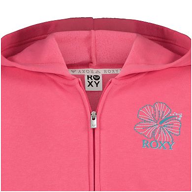 Girls 7-16 Roxy Hibiscus Stitch Zip Hoodie