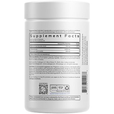 Codeage Liposomal Glutathione+ 1000mg, Coenzyme Q10, Antioxidant Support, 120 ct