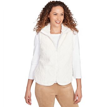 Hearts of Palm Women's Makin' Me Blush Solid Faux Fur Vest