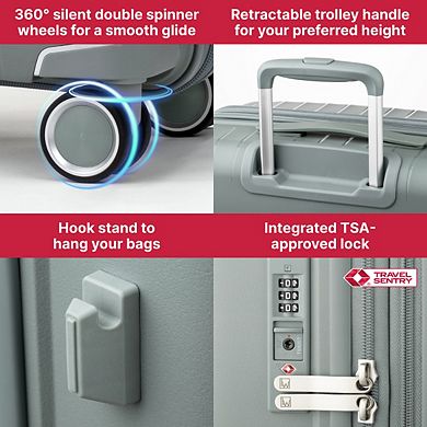LW5304 VITA hardshell Expansion security zipper Spinner Luggage