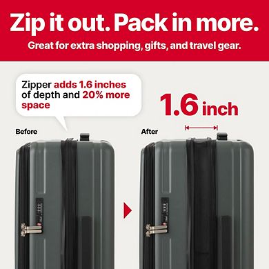 LW 5524 Hardshell Expansion Front-openning, USB port,Cup-holder Spinner Luggage