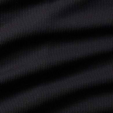 Artyska Women’s Ribbed High Neck Cutout Long Sleeve Top