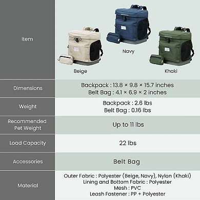 PETiCO 3002 HUG Versatile Pet Backpack