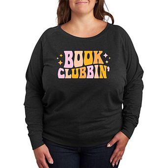 Plus Size Book Clubbin' French Terry Long Sleeve Tee