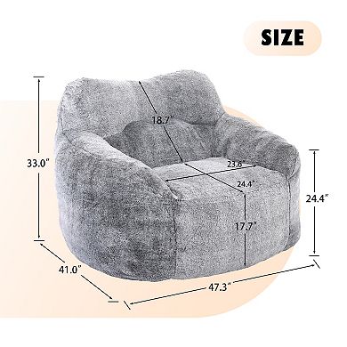 Bean Bag Sofa Chair with Armrests Lazy Sofa Comfy Chairs