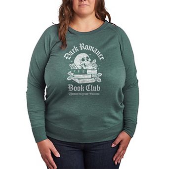 Plus Size Dark Romance Book Club Distressed French Terry Long Sleeve Tee