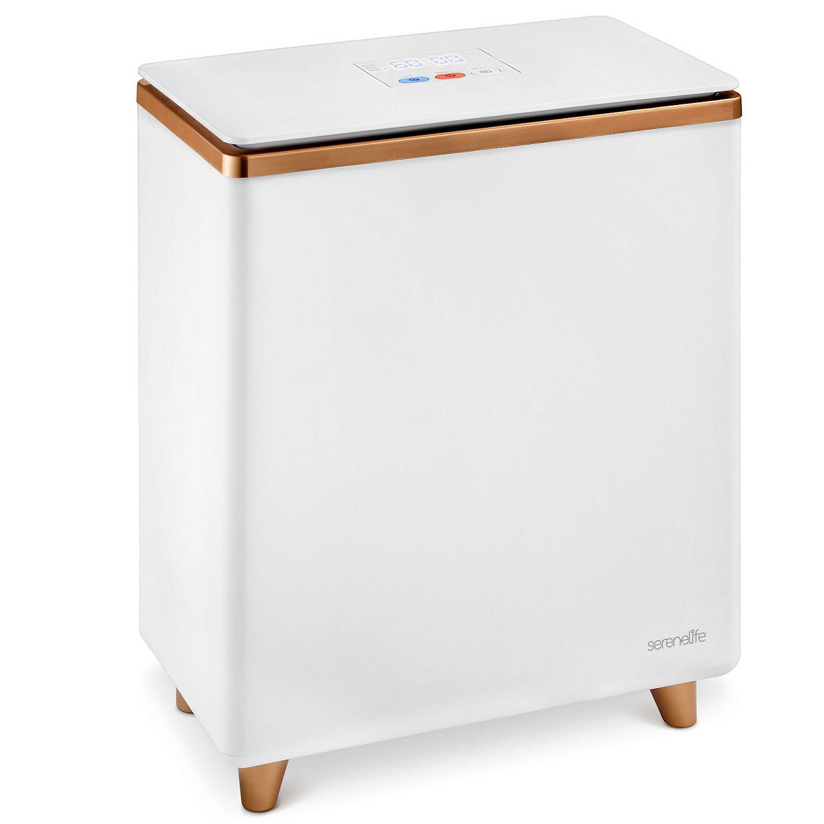SereneLife Luxury Rectangle Towel Warmer, Spa Heater with Fragrance, Auto Shut-Off (Rose Gold)