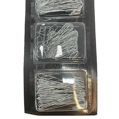 300 Piece Small and Large Silver Metal Christmas Tree Hooks