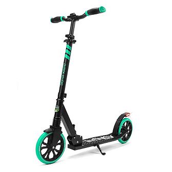 SereneLife Lightweight Foldable Kick Scooter with Adjustable T-Bar Handlebar SLTS02 - Aqua/Black