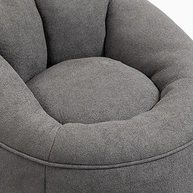 Bean Bag Sofa Chair with Footrest and Padded Foam Padding
