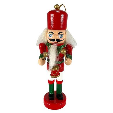 Soldier Drummer and Swordsman Christmas Wood Nutcracker Ornaments 3 Piece Set