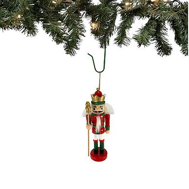 Soldier Drummer and Swordsman Christmas Wood Nutcracker Ornaments 3 Piece Set