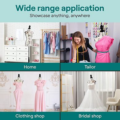 SereneLife Female Torso Mannequin, Adjustable Dress Form 52-64", Lightweight, Stable Stand