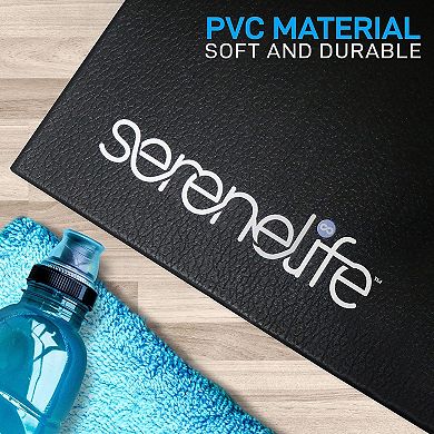 SereneLife Premium Portable Fitness Exercise Mat - 30" x 60" Non-Slip Gym Training Equipment