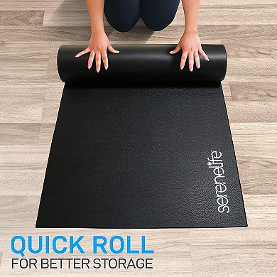 SereneLife Premium Portable Fitness Exercise Mat - 30" x 60" Non-Slip Gym Training Equipment