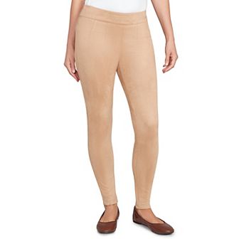 Hearts of Palm Women's Makin' Me Blush Solid Faux Suede Pant