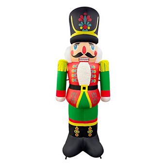 GOOSH 7FT Christmas Nutcracker Inflatable with LED Lights for Outdoor Yard Décor