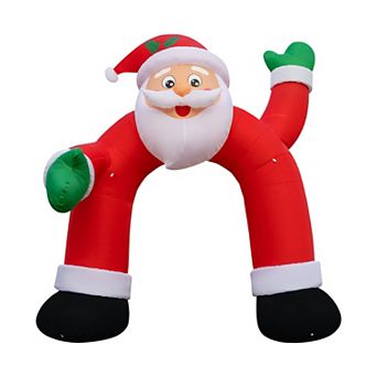 GOOSH 8FT Animated Dancing Santa Inflatable with Shaking Arms and LED Lights