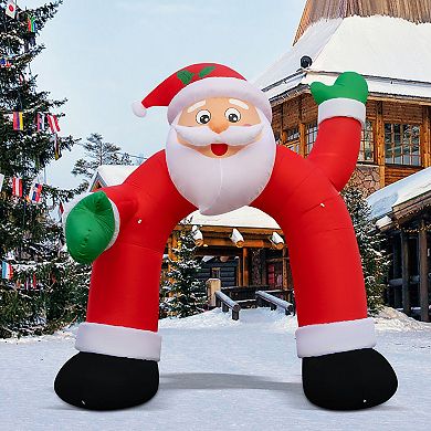 GOOSH 8FT Animated Dancing Santa Inflatable with Shaking Arms and LED Lights