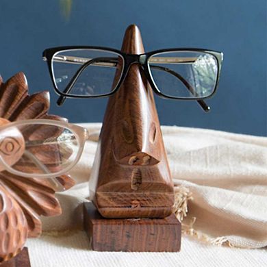 Nose Glasses Holder Stand - Handcrafted Indian Rosewood
