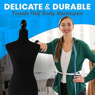 SereneLife Female Torso Mannequin, Adjustable 52-64” Dress Form, Lightweight, Tripod Stand