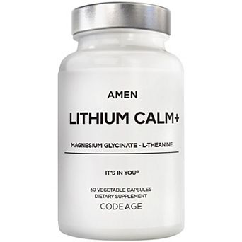 Amen Lithium Calm+, Magnesium Glycinate & Oxide, Lithium Orotate 60 ct
