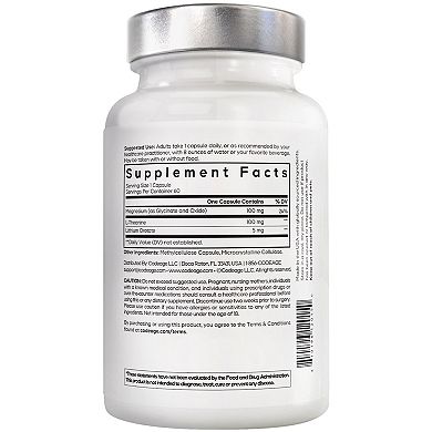 Amen Lithium Calm+, Magnesium Glycinate & Oxide, Lithium Orotate 60 ct