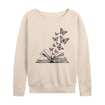 Women's Butterfly Book French Terry Long Sleeve Tee