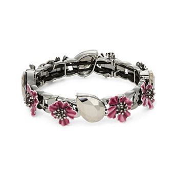 Simply Vera Vera Wang Silver-Tone Flower Stretch Bracelet