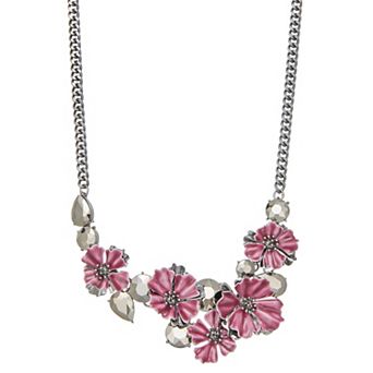 Simply Vera Vera Wang Silver-Tone 17-Inch Flower Necklace