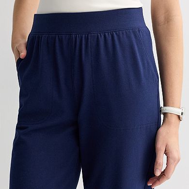 Women's Croft & Barrow® Cropped Relaxed Jersey Pants