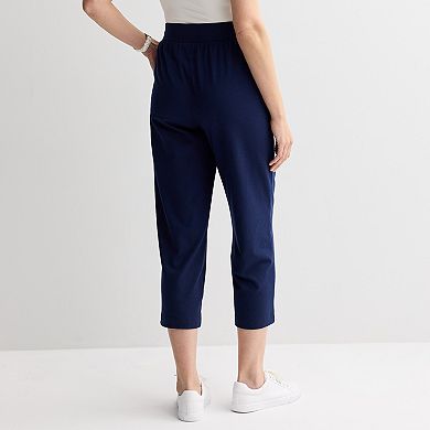Women's Croft & Barrow® Cropped Relaxed Jersey Pants