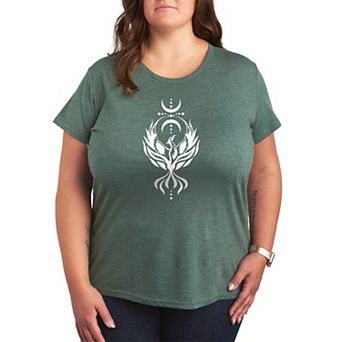 Plus Size Celestial Phoenix Graphic Tee