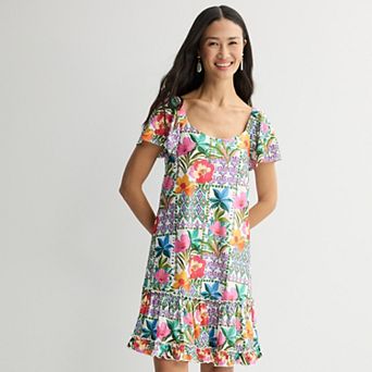 Women's Robbie Bee Off-Shoulder Tiered A-Line Dress