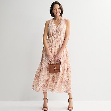 Women's Robbie Bee Sleeveless V-Neck Tiered Dress