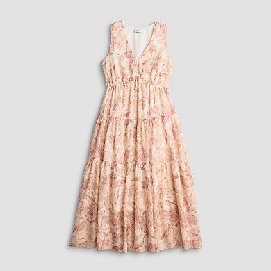 Women's Robbie Bee Sleeveless V-Neck Tiered Dress