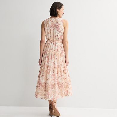 Women's Robbie Bee Sleeveless V-Neck Tiered Dress