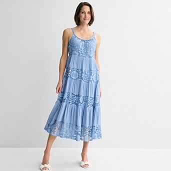 Petite Robbie Bee Sleeveless Tiered Dress