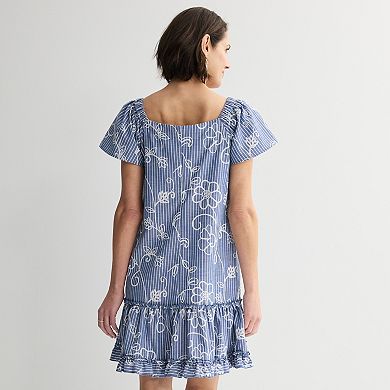 Petite Robbie Bee Off-Shoulder A-Line Dress