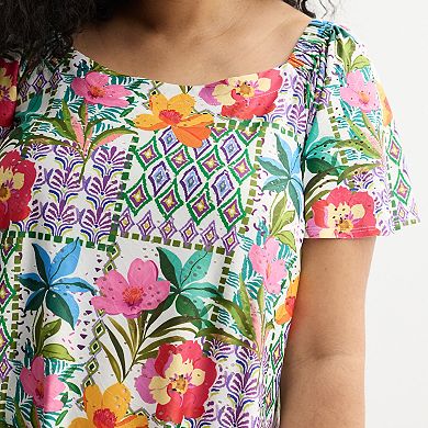 Plus Size Robbie Bee Off-Shoulder Tiered Dress