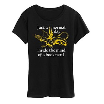 Women's Just a Normal Day Inside The Mind Of Book Nerd Graphic Tee