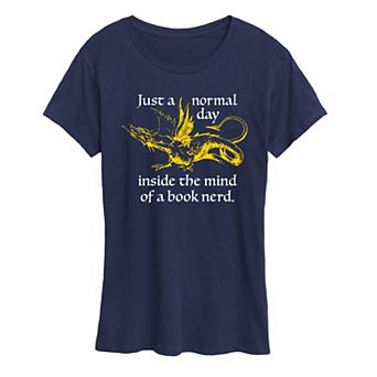 Women's Just a Normal Day Inside The Mind Of Book Nerd Graphic Tee