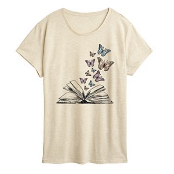 Women's Butterfly Book Graphic Tee