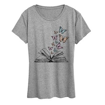 Women's Butterfly Book Graphic Tee